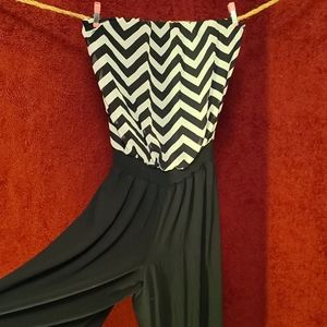 Chevron Striped Jump Suit!